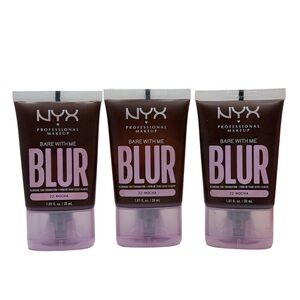 Lot Of 3 NYX PROFESSIONAL BARE With Me BLUR Skin Tint Foundation - 22 Mocha